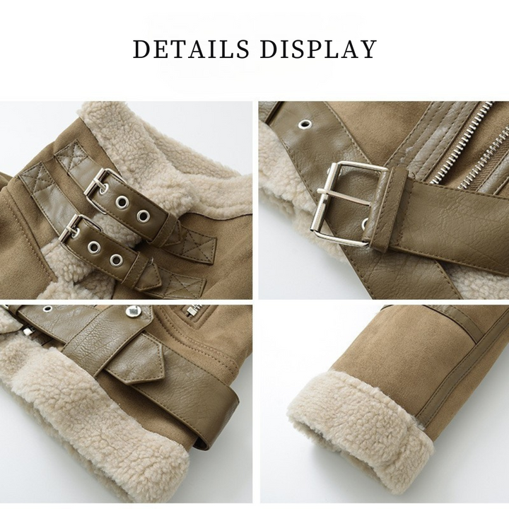 Flor | Suede Velvet Krznena Jakna iz Ovčje Volne