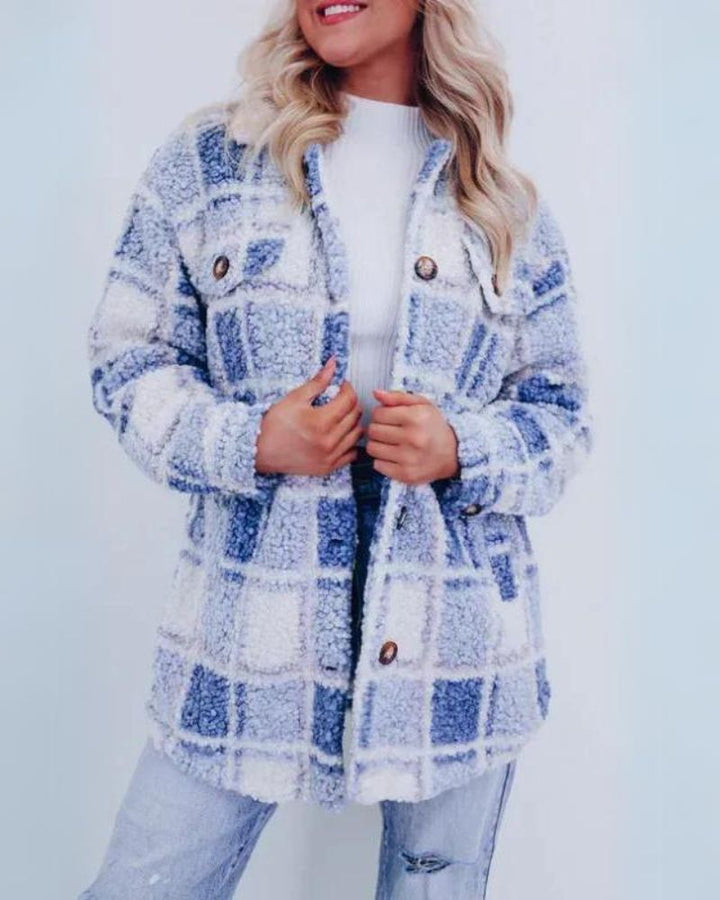Norma | Fleece Plaid Jakna