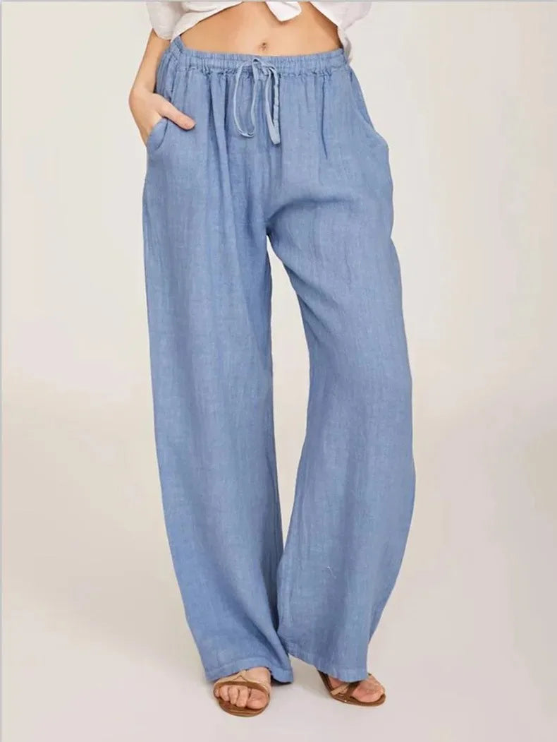 CLASSIC PANTS WITH WIDE LEGS FOR WOMEN