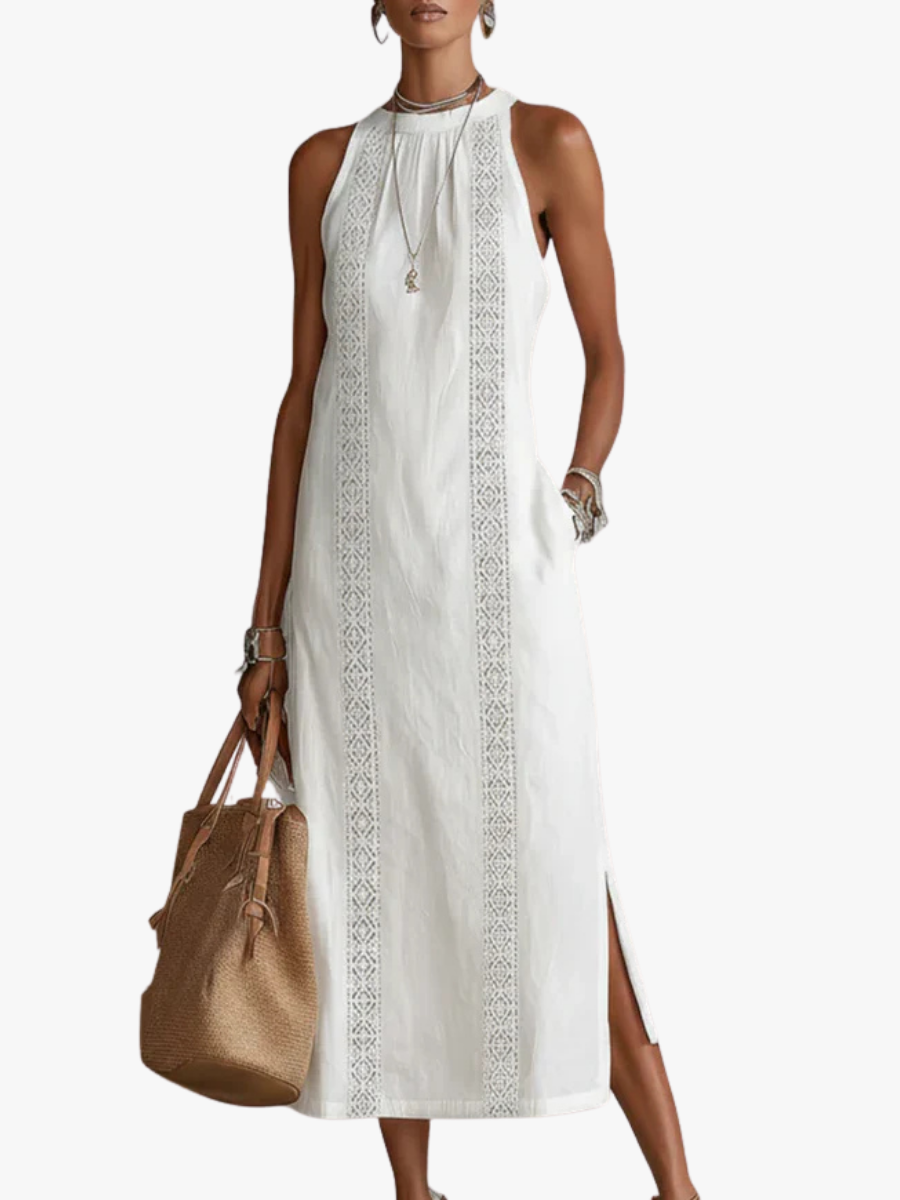 ELEGANT MIDI DRESS WITHOUT SLEEVES FOR WOMEN