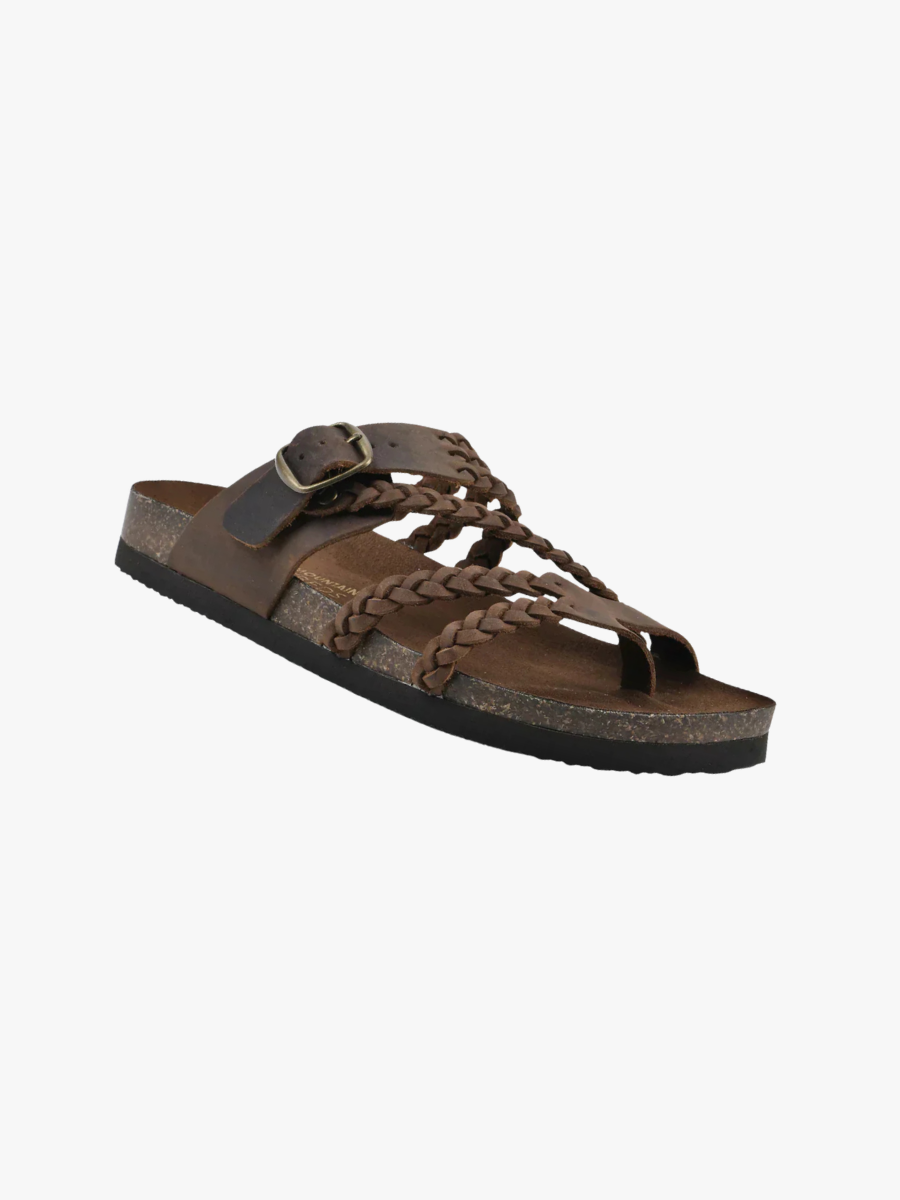 BRAIDED CORK SANDALS FOR WOMEN