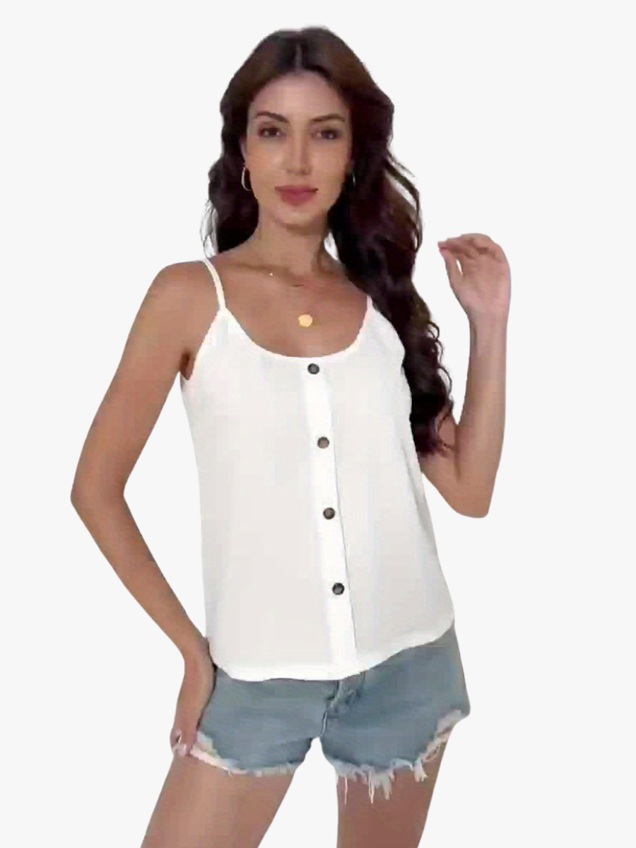 BLOUSE WITH FINE SHOULDER STRAPS FOR WOMEN