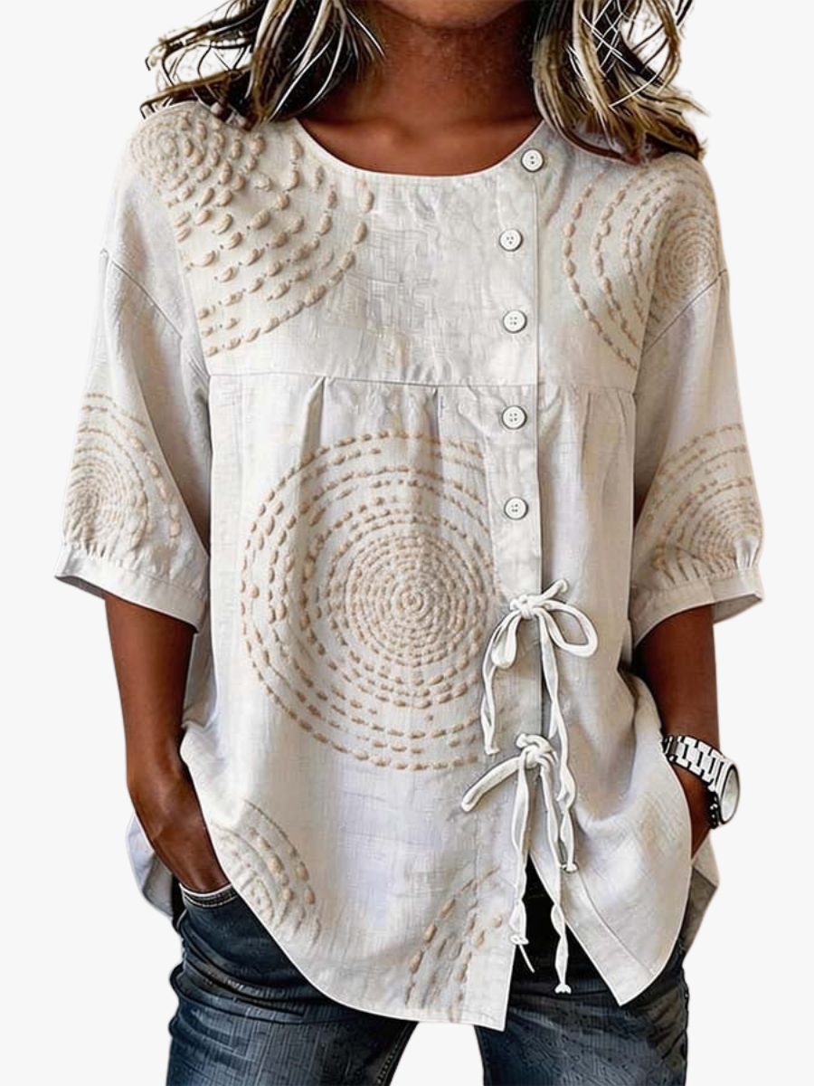 CLASSIC EMBROIDERED TOP FOR WOMEN