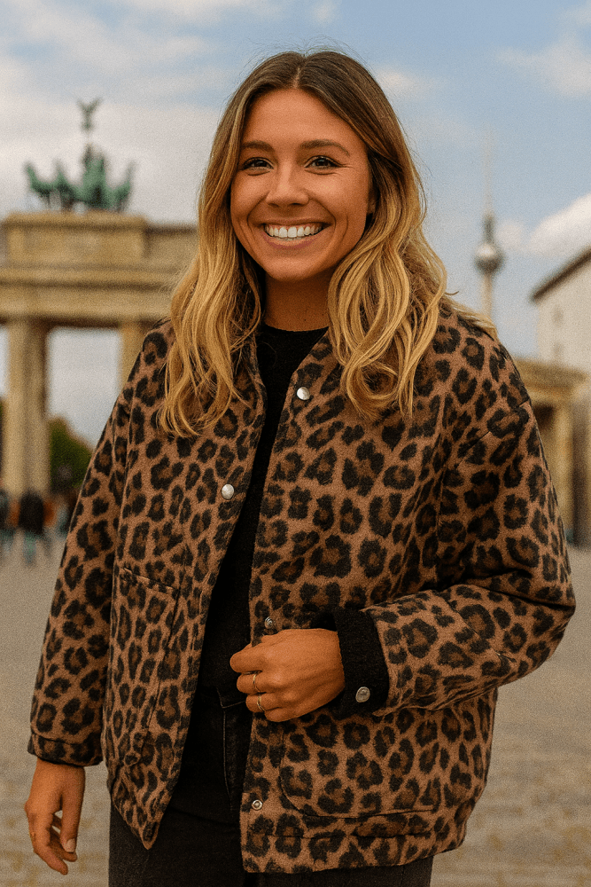 Celeste | Jakna z divjim leopardjim vzorcem