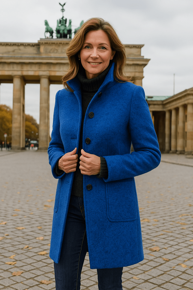 Gerhild | Ženski plašč z visokim ovratnikom