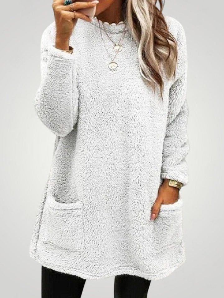 Selina | Eleganten Pulover z Prakticnimi Žepi