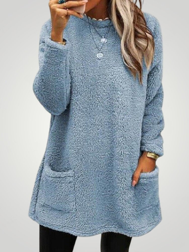 Selina | Eleganten Pulover z Prakticnimi Žepi