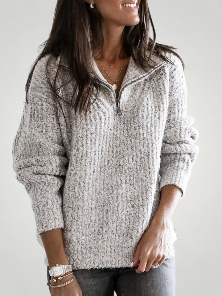 Adelina | Eleganten pulover z zadrgo za udobje