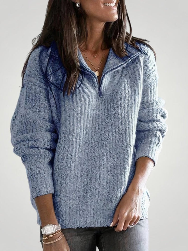 Adelina | Eleganten pulover z zadrgo za udobje