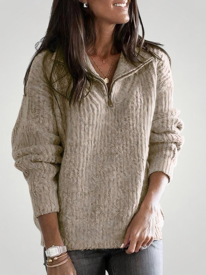 Adelina | Eleganten pulover z zadrgo za udobje