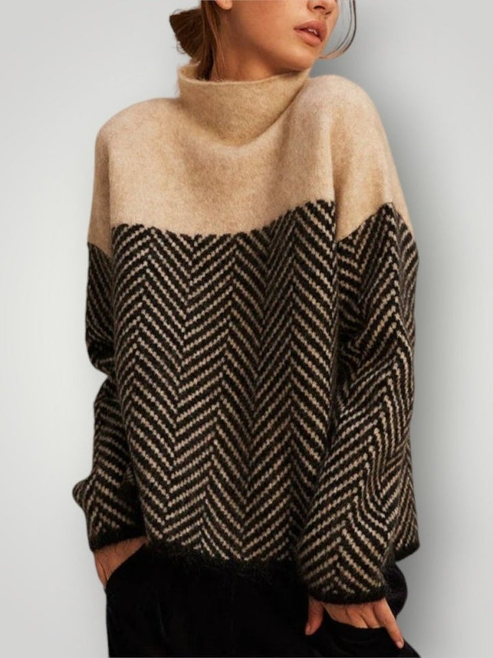 Inga | Eleganten pulover z visokim ovratnikom za stilne ženske