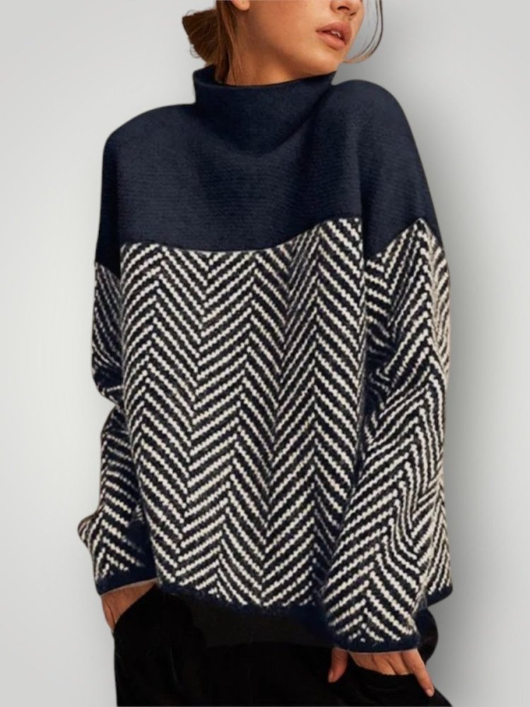 Inga | Eleganten pulover z visokim ovratnikom za stilne ženske