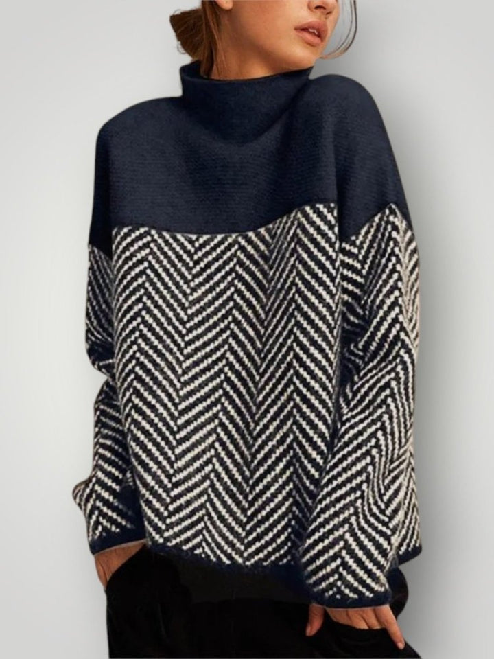 Inga | Eleganten pulover z visokim ovratnikom za stilne ženske