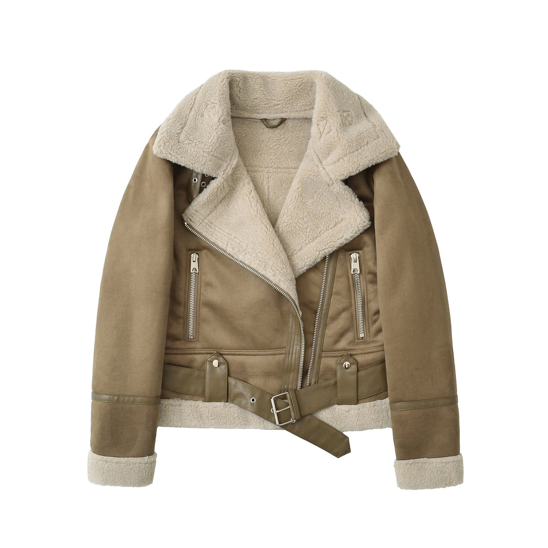 Flor | Suede Velvet Krznena Jakna iz Ovčje Volne