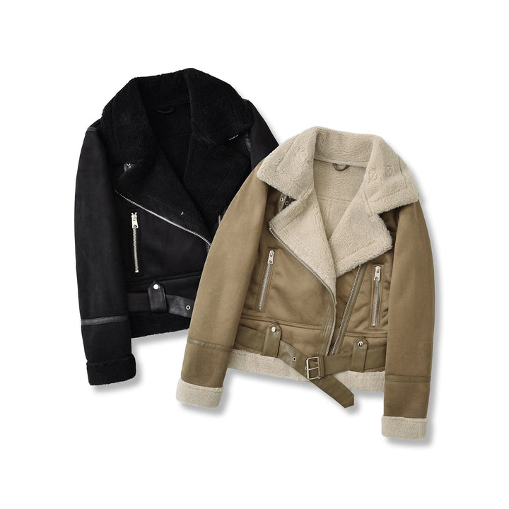 Flor | Suede Velvet Krznena Jakna iz Ovčje Volne