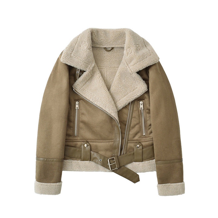 Flor | Suede Velvet Krznena Jakna iz Ovčje Volne