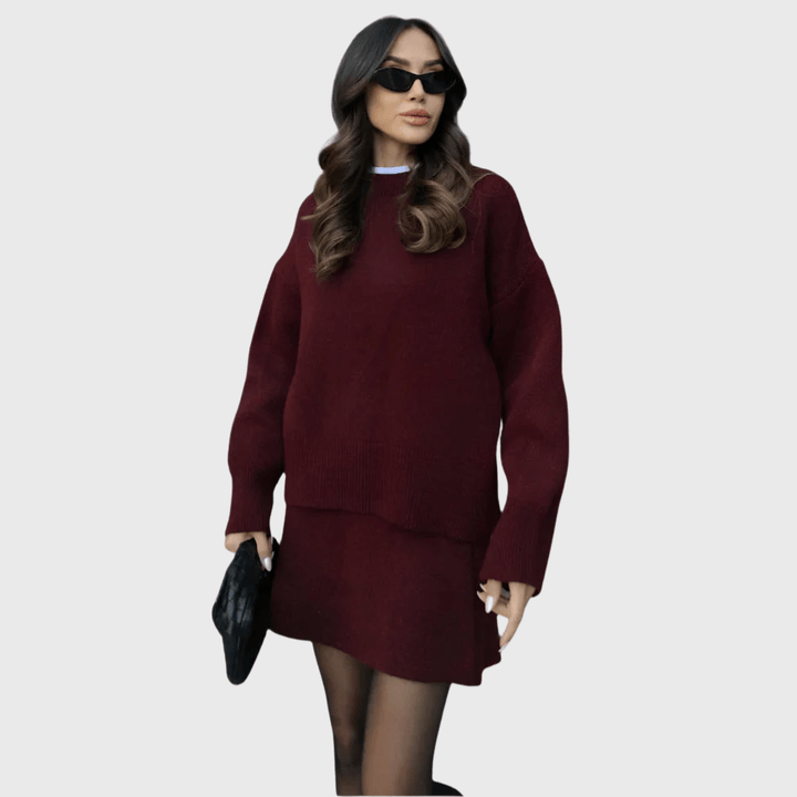 Nora | Komplet iz mehkega pletenega materiala