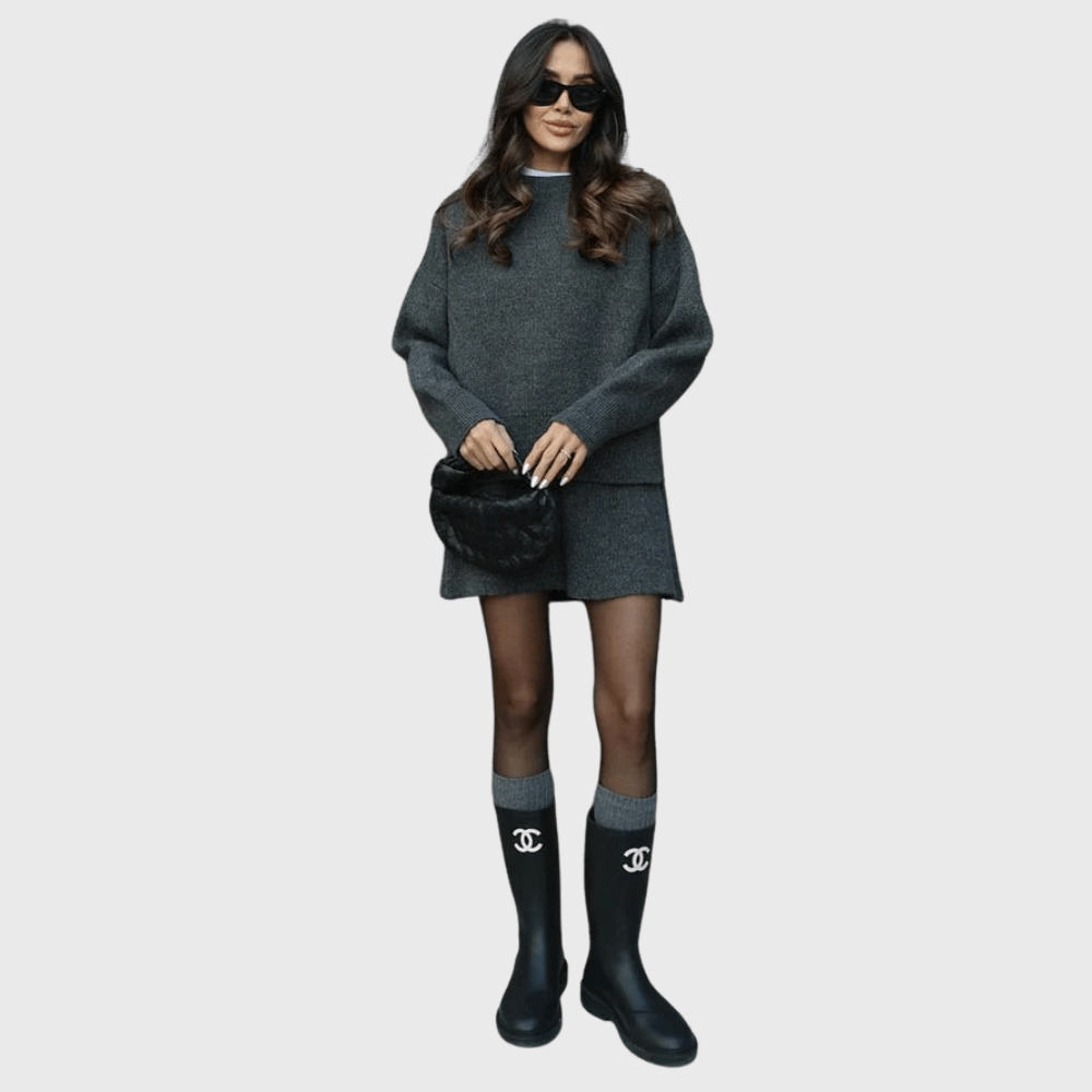 Nora | Set iz mehkega pletenega materiala