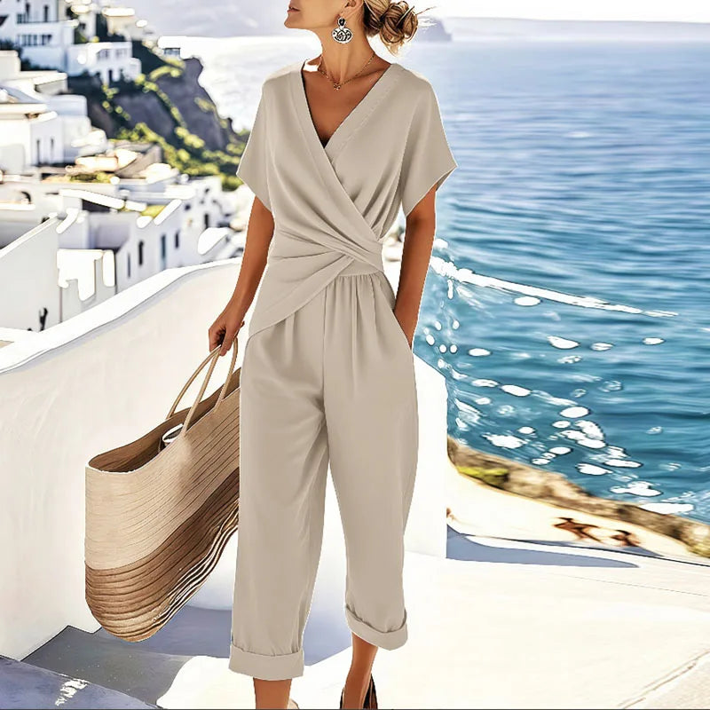 TWO-PIECE SET WITH ROLLED EDGES FOR WOMEN
