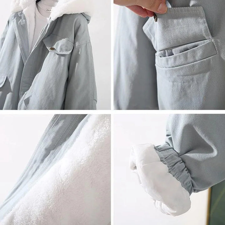 Blaine | Prevelik bombažni hoodie jopič