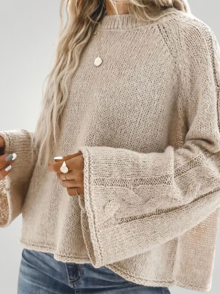 Edda | Asimetrični pulover z razkošnimi rokavi