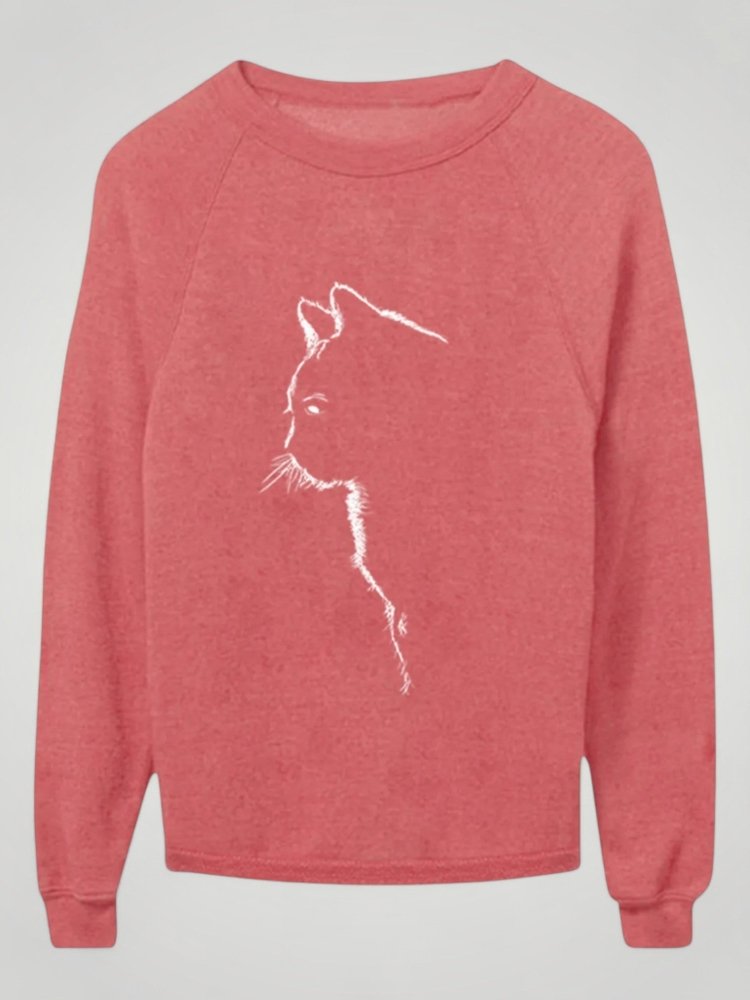 Dörte | Udoben pulover s čudovitim tiskom mačke