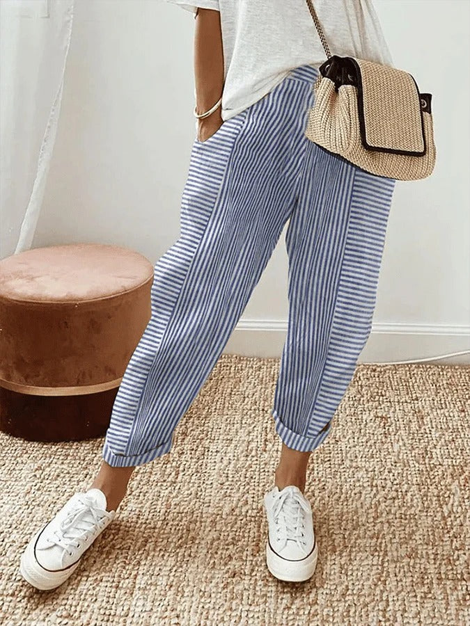 STRIPED STYLISH PANTS FOR WOMEN