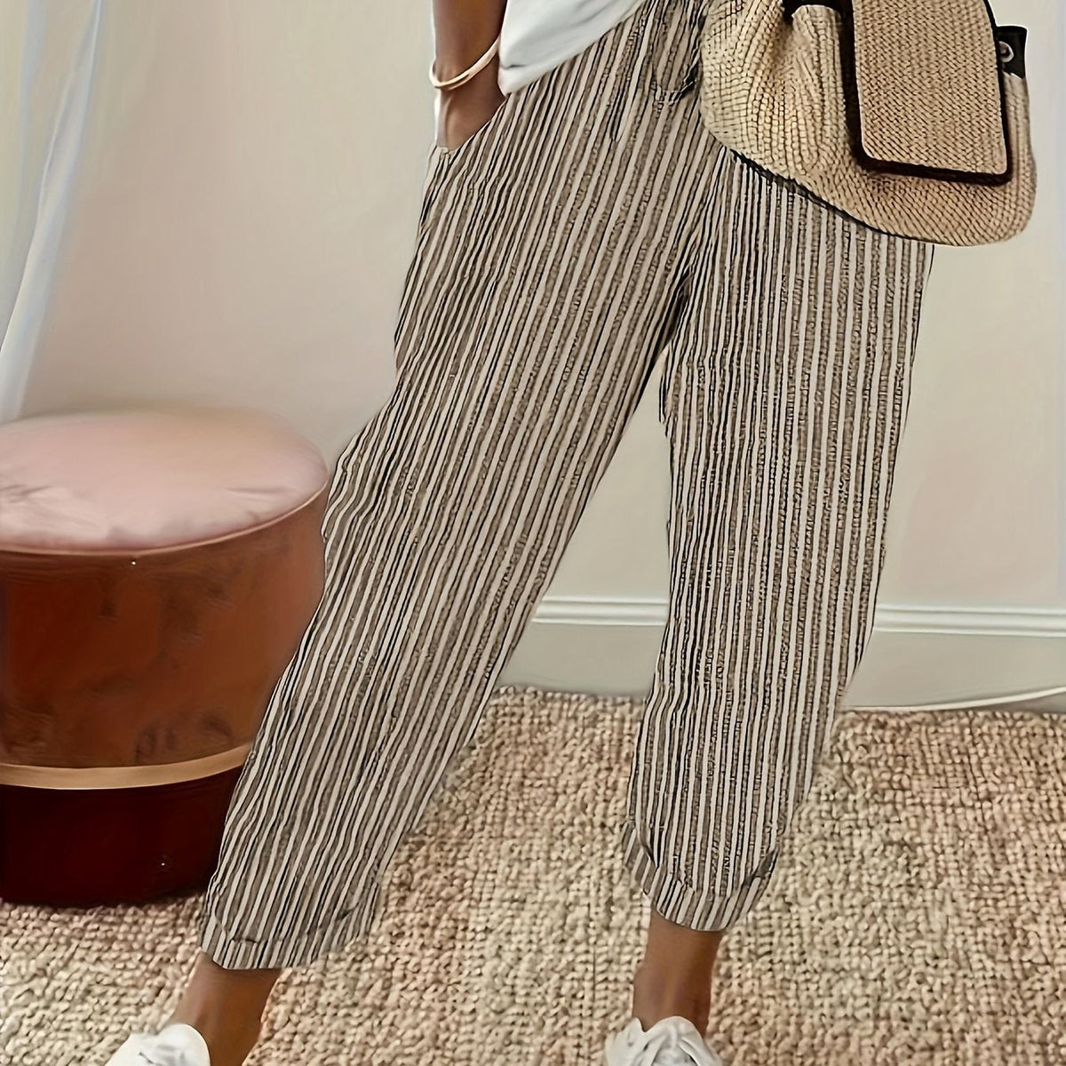 WIDE STRIPED PANTS FOR WOMEN