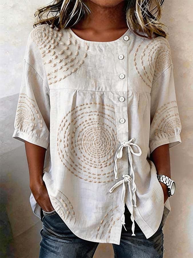 CLASSIC EMBROIDERED TOP FOR WOMEN