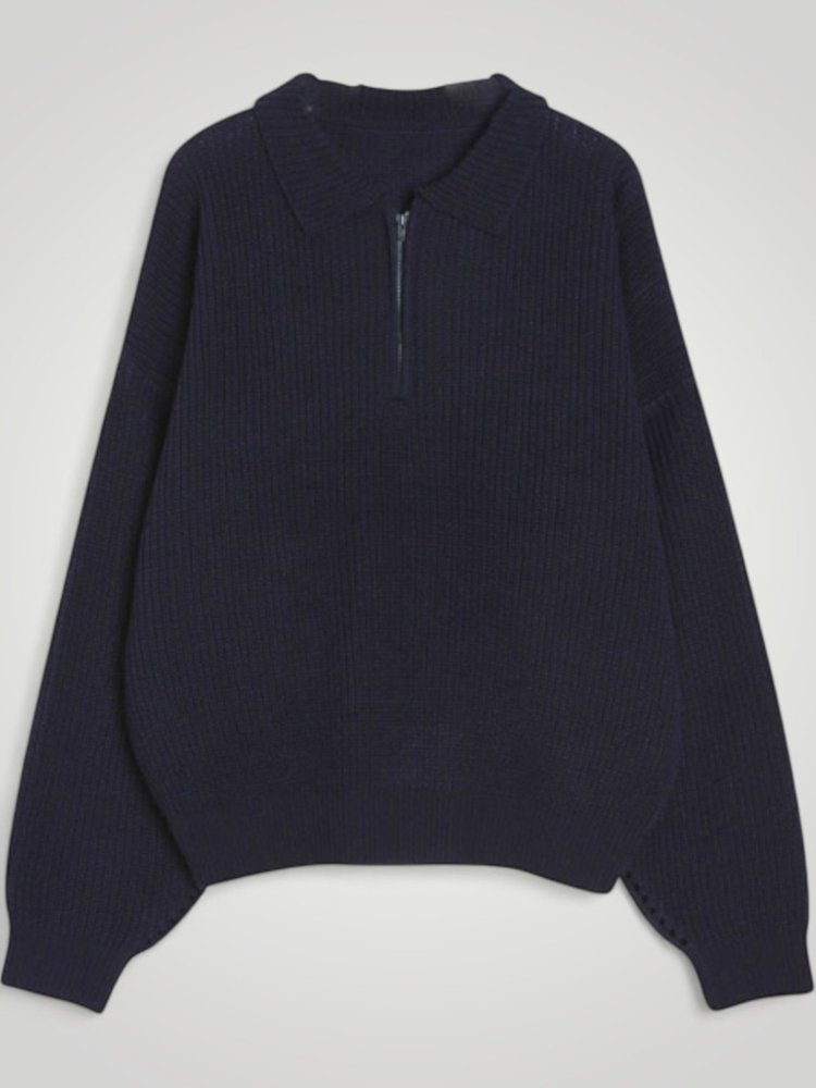 Wencke | Eleganten pulover za dame z zloženim ovratnikom