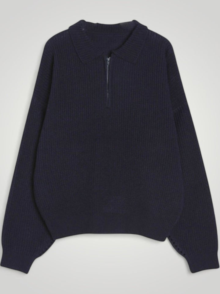 Wencke | Eleganten pulover za dame z zloženim ovratnikom