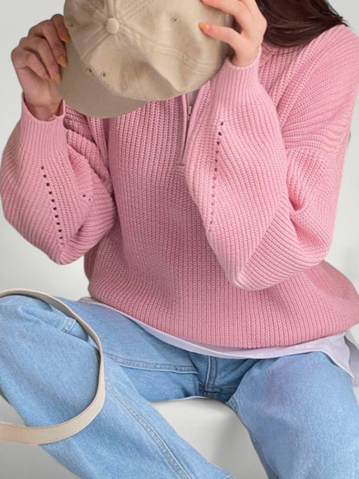 Wencke | Eleganten pulover za dame z zloženim ovratnikom