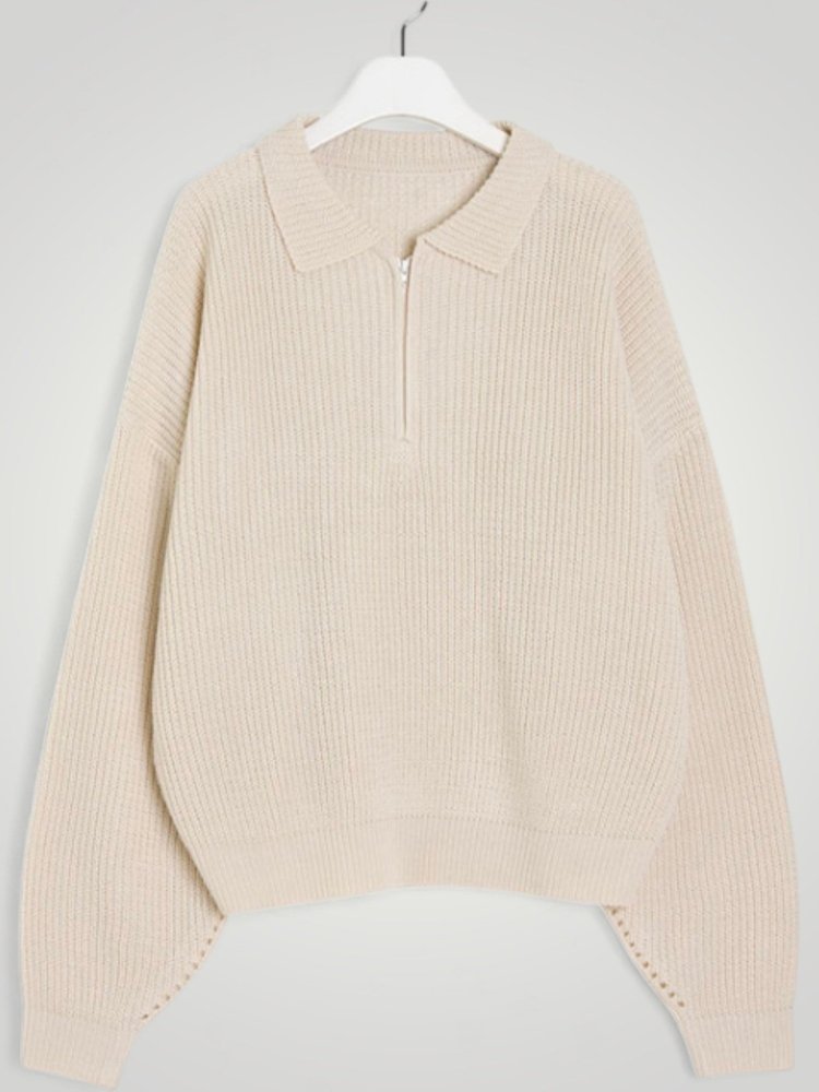 Wencke | Eleganten pulover za dame z zloženim ovratnikom