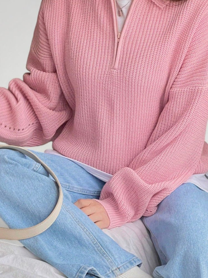 Wencke | Eleganten pulover za dame z zloženim ovratnikom