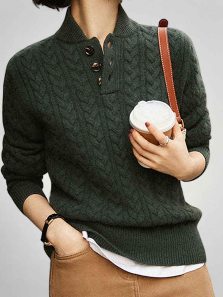 Britta | Eleganten pulover za dame z rafiniranimi gumbi