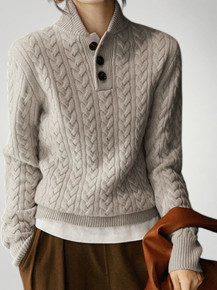 Britta | Eleganten pulover za dame z rafiniranimi gumbi