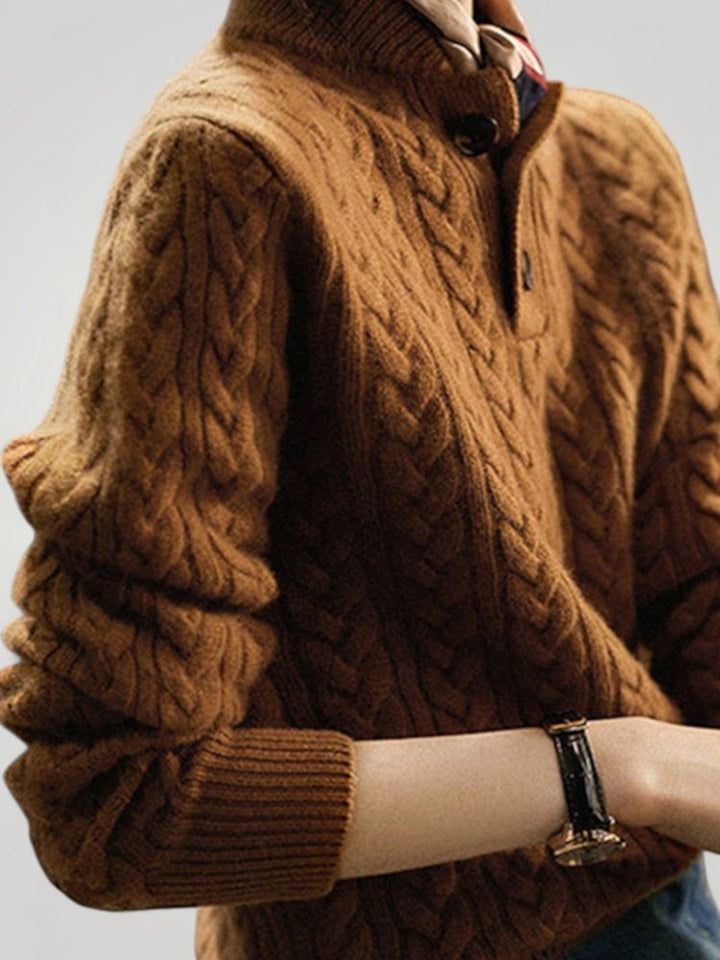 Britta | Eleganten pulover za dame z rafiniranimi gumbi