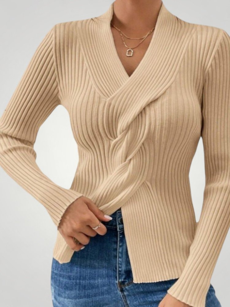 Rike | Eleganten pulover za dame z V-izrezom za udobje