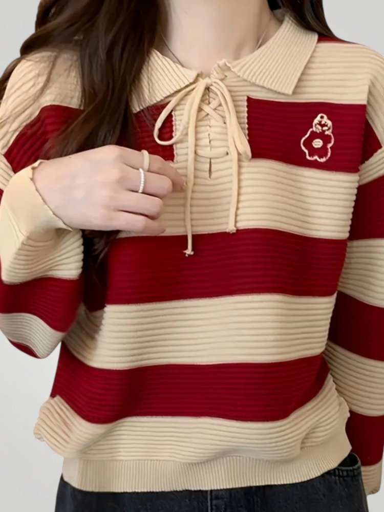 Tabea | Eleganten jesenski pulover z detajlom vozla