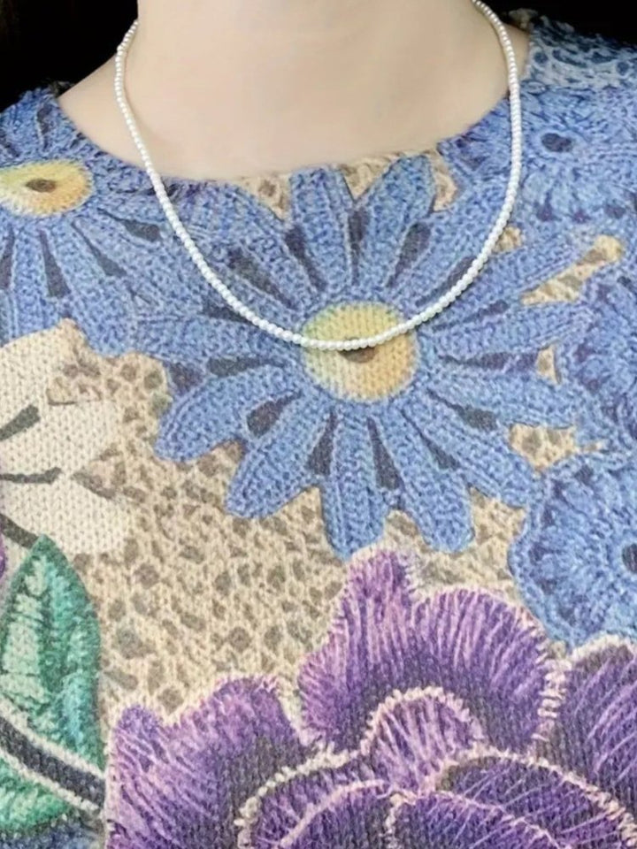 Leonora | Eleganten dolg rokav cardigan z cvetličnim vzorcem