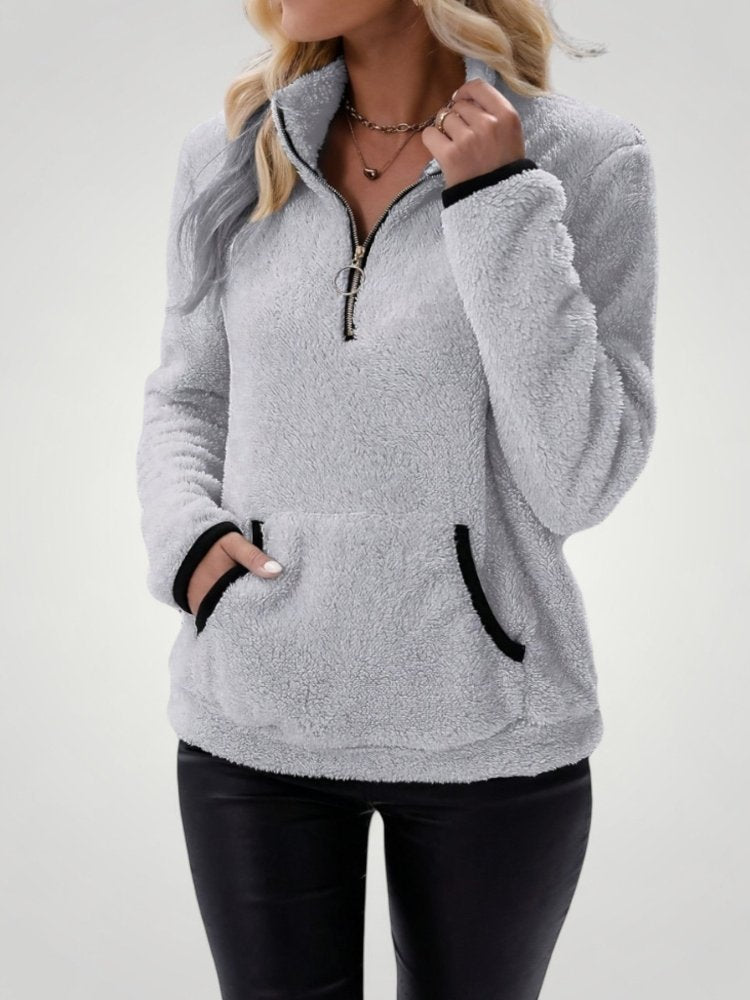 Gesina | Eleganten Pulover z Prakticnimi Žepi