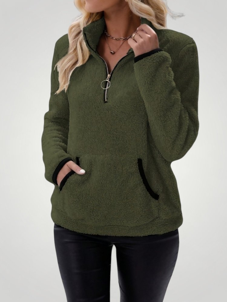 Gesina | Eleganten Pulover z Prakticnimi Žepi