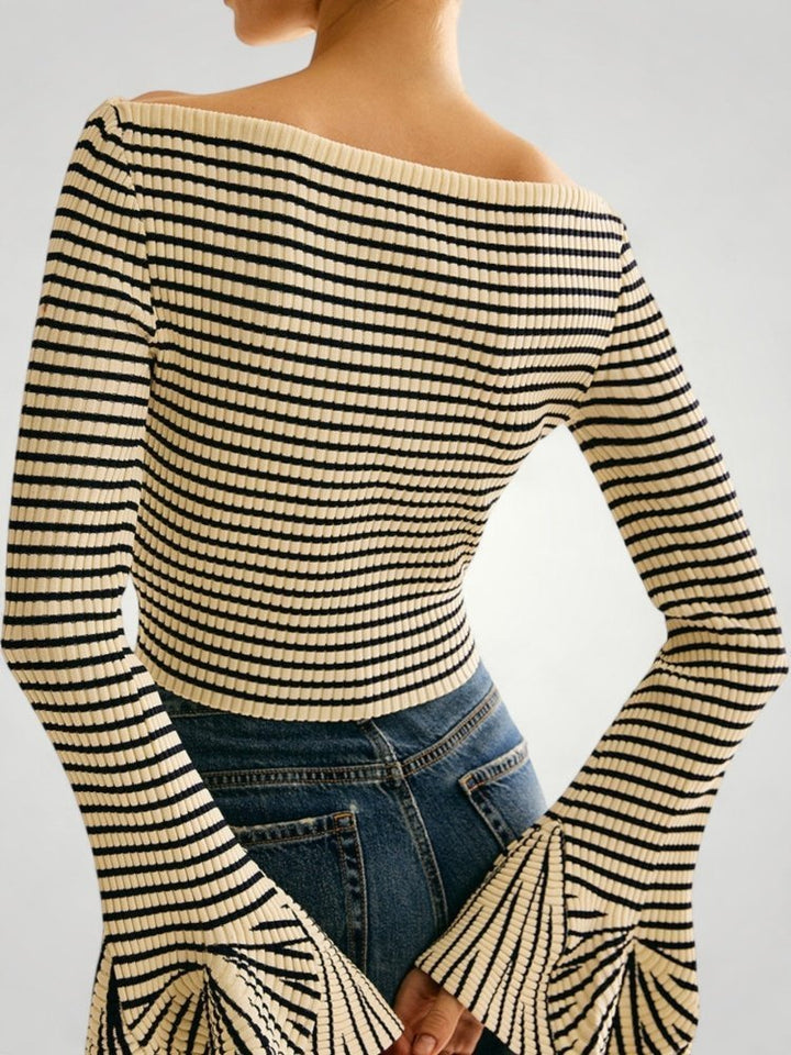 Wiebke | Eleganten pulover srameni z naramnicami in udobjem