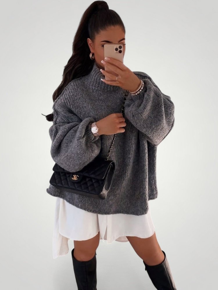 Annedore | Eleganten prevelik jesenski pulover z udobjem