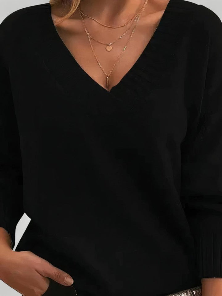 Clarine | Eleganten pulover z V-izrezom za dame s stilom