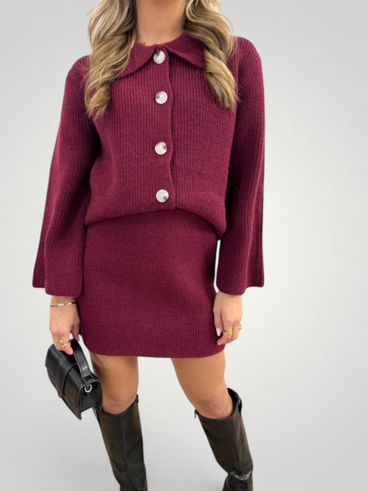 Dagrun | Eleganten komplet s srajco in A-linijskim krilom za dame