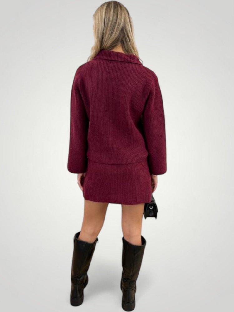 Dagrun | Eleganten komplet s srajco in A-linijskim krilom za dame