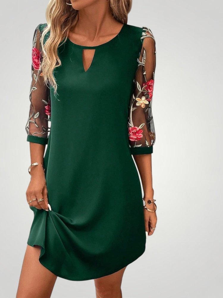 Felina | Elegantna minikleka s prosojnimi rokavi