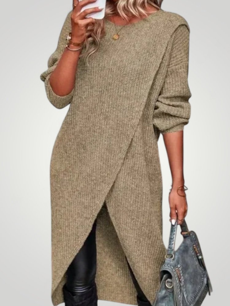 Xenia | Klasičen dolgi pulover za dame z udobnostjo