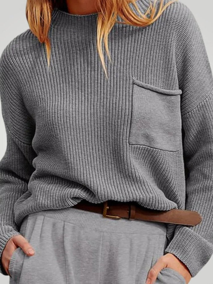 Zenzi | Pulover z dolgimi rokavi z funkcionalno sprednjo žep